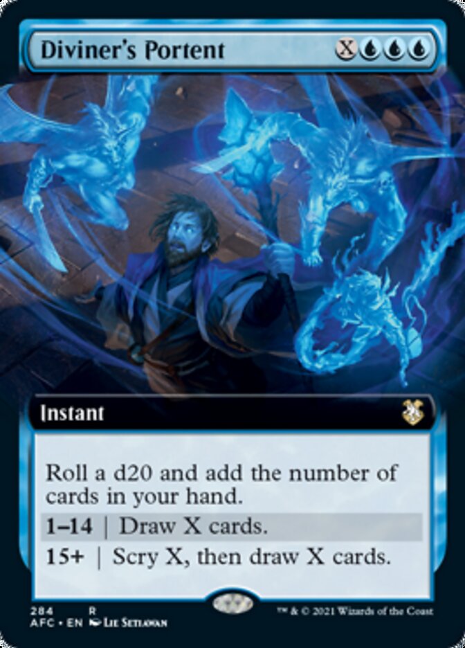 Diviner's Portent (Extended Art) [Dungeons & Dragons: Adventures in the Forgotten Realms Commander] - The Mythic Store | 24h Order Processing