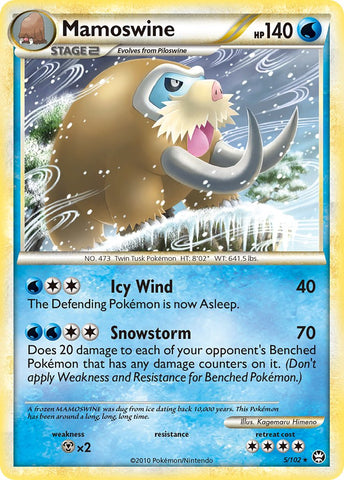 Mamoswine (5/102) (Cracked Ice Holo) (Theme Deck Exclusive) [HeartGold & SoulSilver: Triumphant] - The Mythic Store | 24h Order Processing