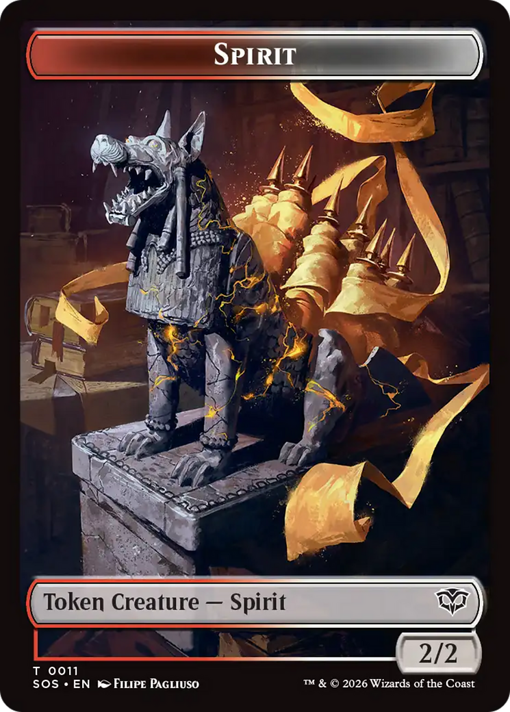 Fractal (0005) // Spirit (0011) Double-Sided Token [Secrets of Strixhaven Tokens] - The Mythic Store | 24h Order Processing