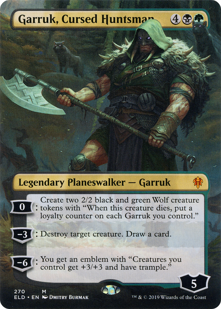 Garruk, Cursed Huntsman (Borderless) [Throne of Eldraine] - The Mythic Store | 24h Order Processing