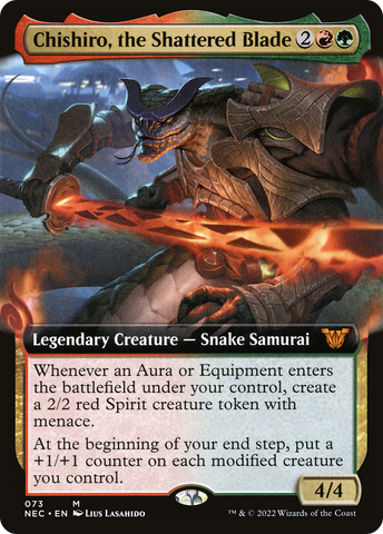 Chishiro, the Shattered Blade (Extended Art) [Kamigawa: Neon Dynasty Commander] - The Mythic Store | 24h Order Processing