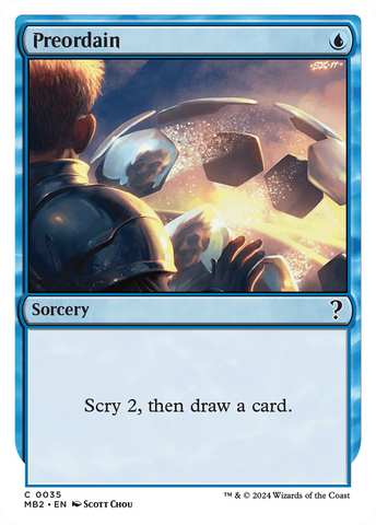 Preordain (White Border) [Mystery Booster 2] - The Mythic Store | 24h Order Processing