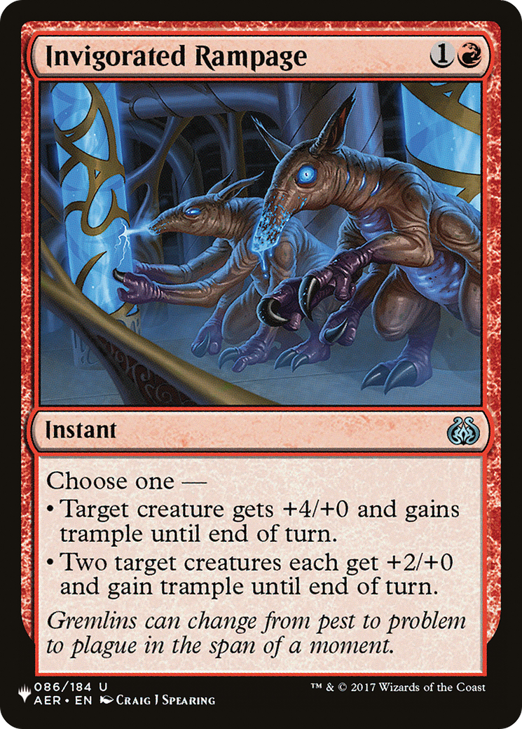 Invigorated Rampage [The List] - The Mythic Store | 24h Order Processing