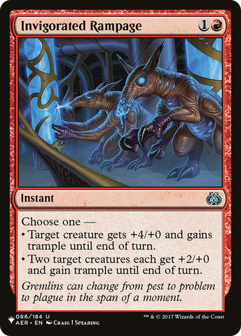 Invigorated Rampage [The List] - The Mythic Store | 24h Order Processing