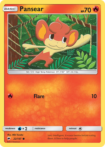 Pansear (22/147) [Sun & Moon: Burning Shadows] - The Mythic Store | 24h Order Processing