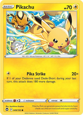 Pikachu (049/195) [Sword & Shield: Silver Tempest] - The Mythic Store | 24h Order Processing