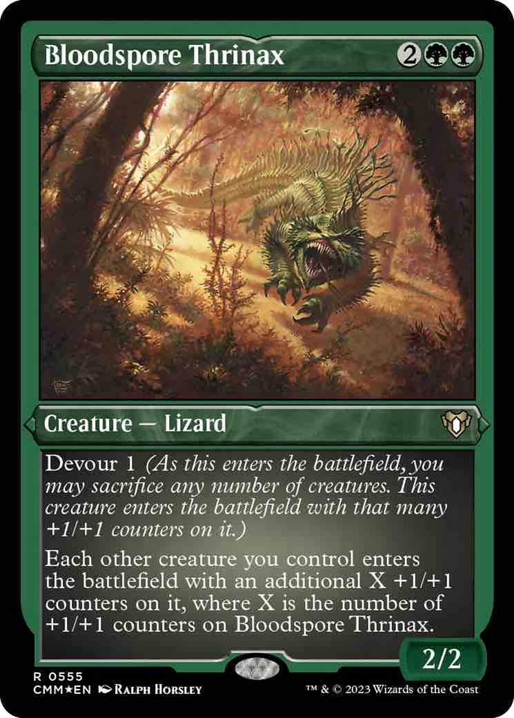 Bloodspore Thrinax (Foil Etched) [Commander Masters] - The Mythic Store | 24h Order Processing