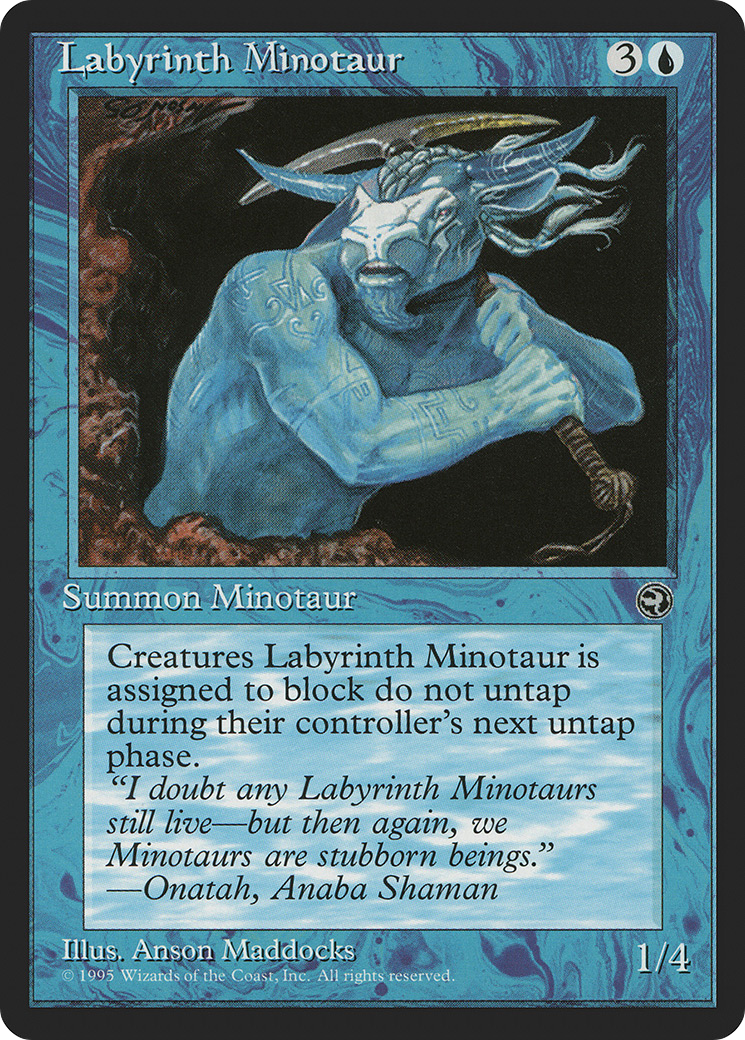 Labyrinth Minotaur (Zeki Flavor Text) [Homelands] - The Mythic Store | 24h Order Processing