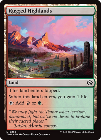 Rugged Highlands [Tarkir: Dragonstorm] - The Mythic Store | 24h Order Processing