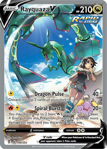 Rayquaza V (194/203) [Sword & Shield: Evolving Skies] - The Mythic Store | 24h Order Processing
