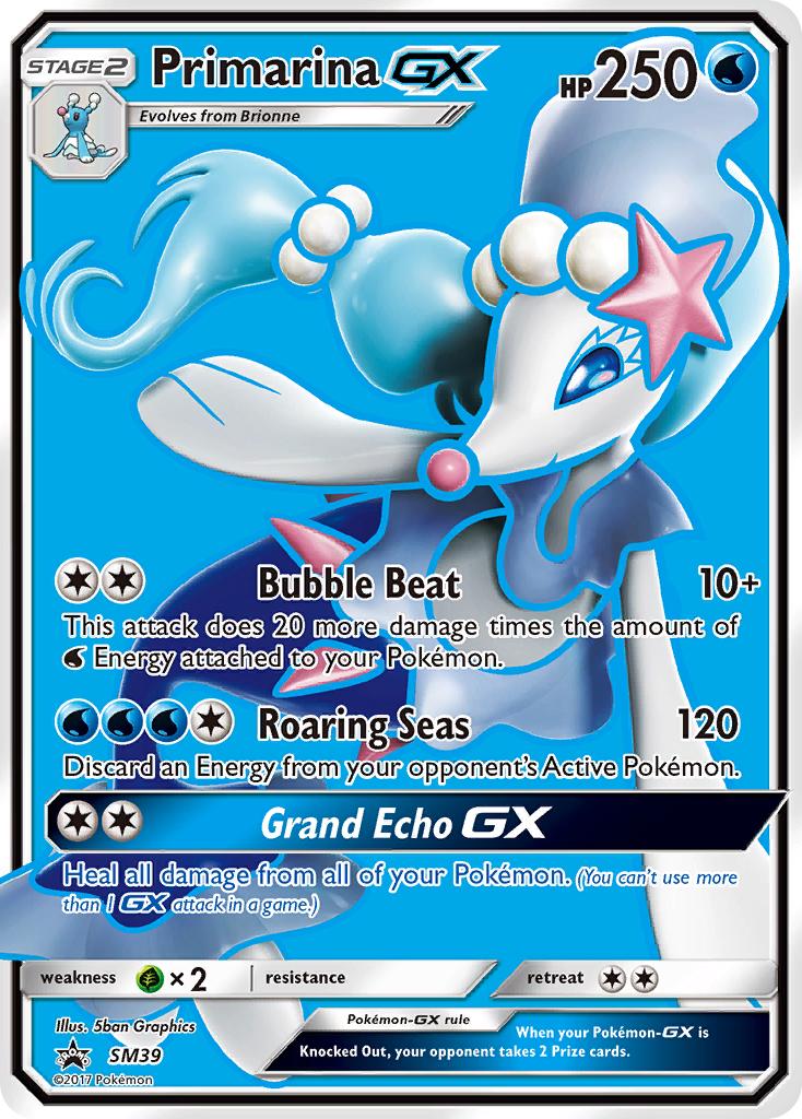 Primarina GX (SM39) [Sun & Moon: Black Star Promos] - The Mythic Store | 24h Order Processing
