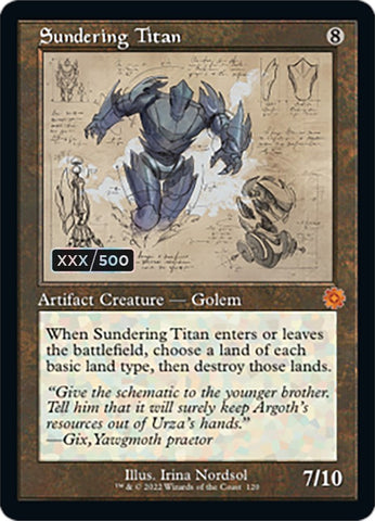 Sundering Titan (Retro Schematic) (Serialized) [The Brothers' War Retro Artifacts] - The Mythic Store | 24h Order Processing