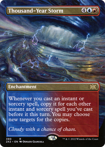 Thousand-Year Storm (Borderless Alternate Art) [Double Masters 2022] - The Mythic Store | 24h Order Processing