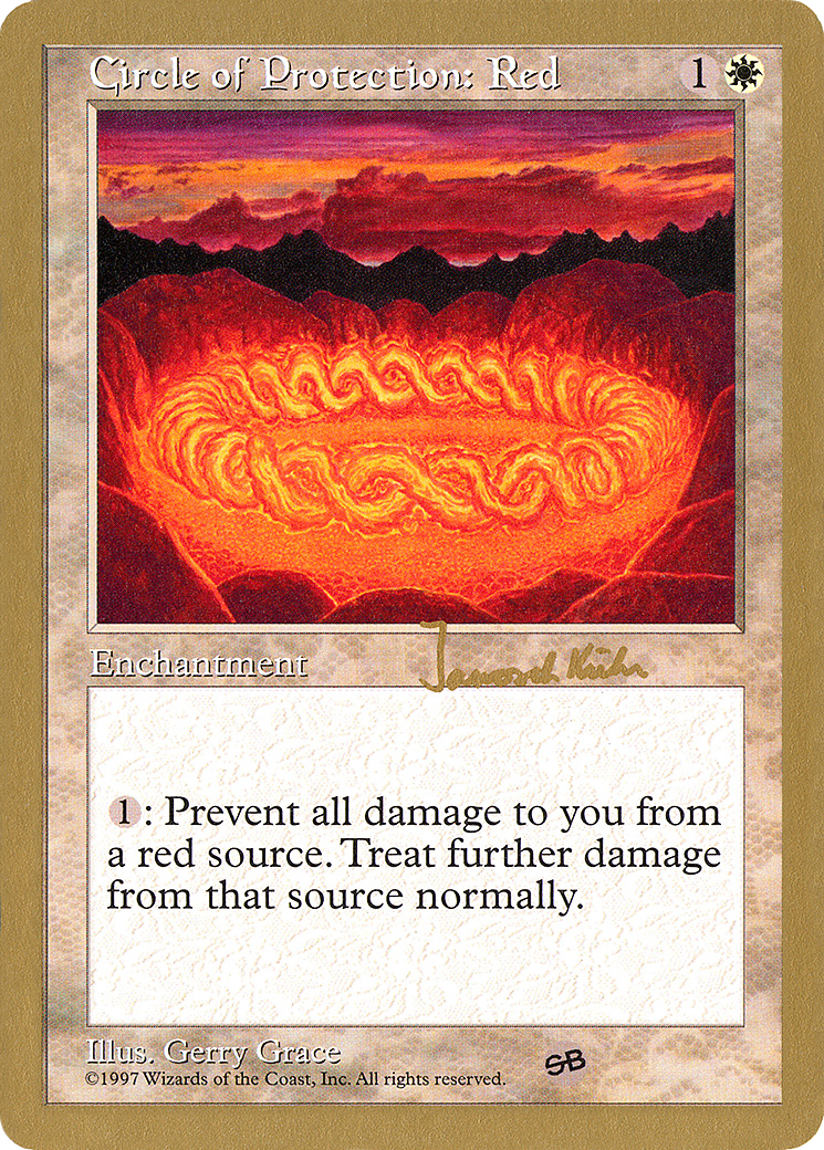 Circle of Protection: Red (Janosch Kuhn) (SB) [World Championship Decks 1997] - The Mythic Store | 24h Order Processing