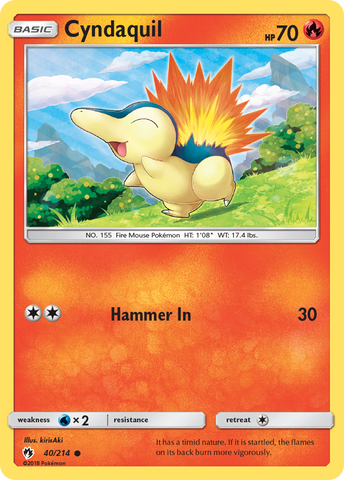 Cyndaquil (40/214) [Sun & Moon: Lost Thunder] - The Mythic Store | 24h Order Processing