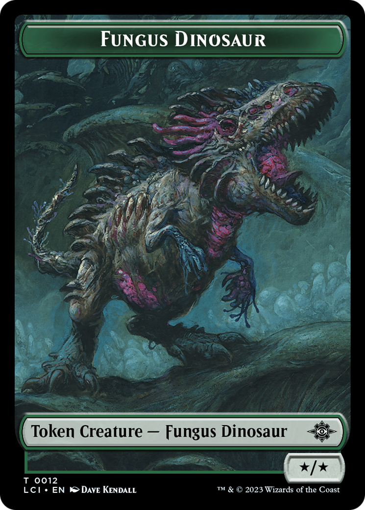 Fungus Dinosaur // Gnome Soldier Double-Sided Token [The Lost Caverns of Ixalan Tokens] - The Mythic Store | 24h Order Processing