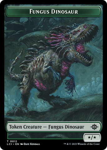Fungus Dinosaur // Gnome Soldier Double-Sided Token [The Lost Caverns of Ixalan Tokens] - The Mythic Store | 24h Order Processing