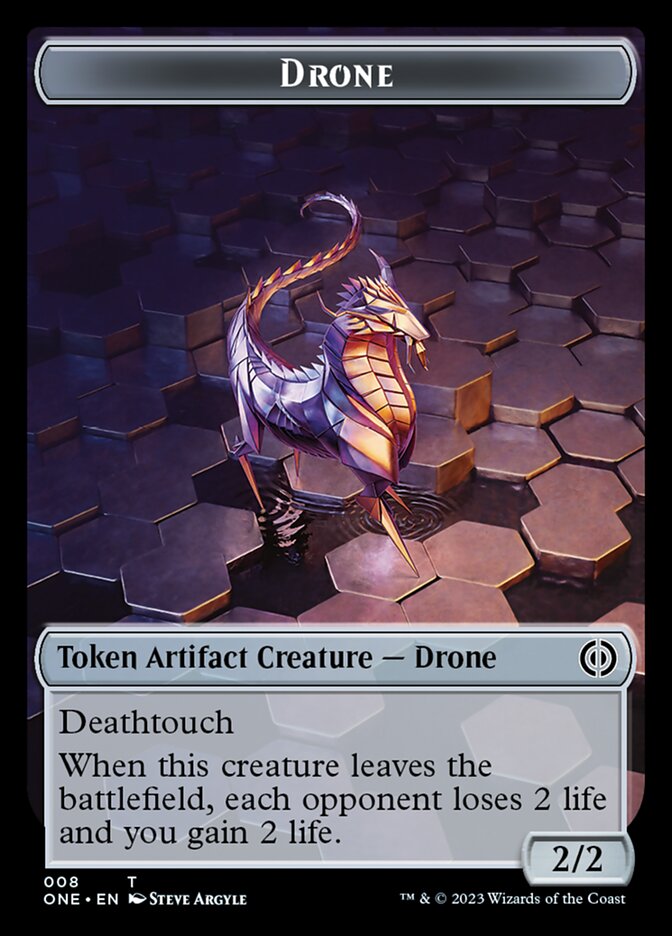 Rebel // Drone Double-Sided Token [Phyrexia: All Will Be One Tokens] - The Mythic Store | 24h Order Processing