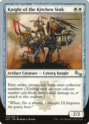 Knight of the Kitchen Sink ("protection from even collector numbers") [Unstable] - The Mythic Store | 24h Order Processing