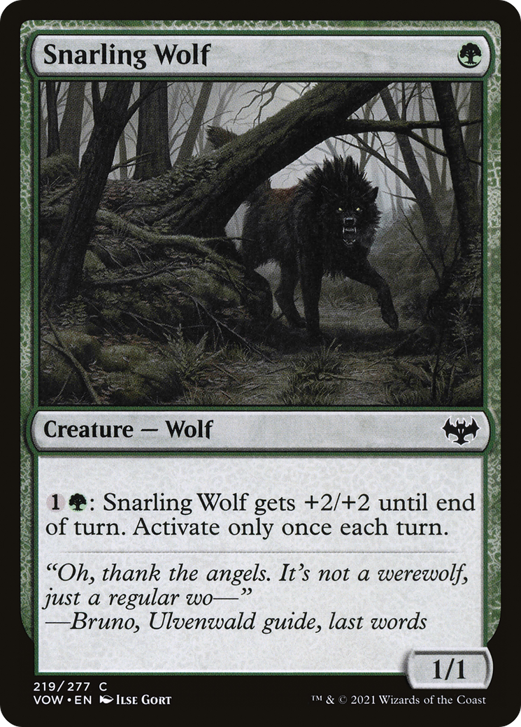 Snarling Wolf [Innistrad: Crimson Vow] - The Mythic Store | 24h Order Processing