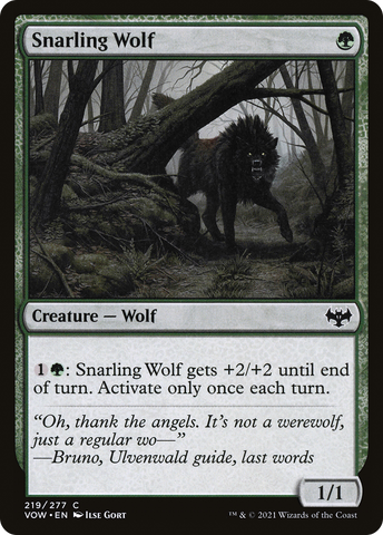 Snarling Wolf [Innistrad: Crimson Vow] - The Mythic Store | 24h Order Processing