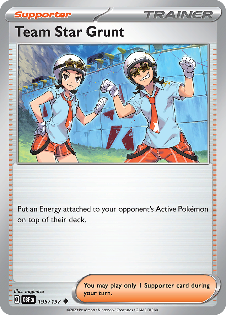 Team Star Grunt (195/197) [Scarlet & Violet: Obsidian Flames] - The Mythic Store | 24h Order Processing