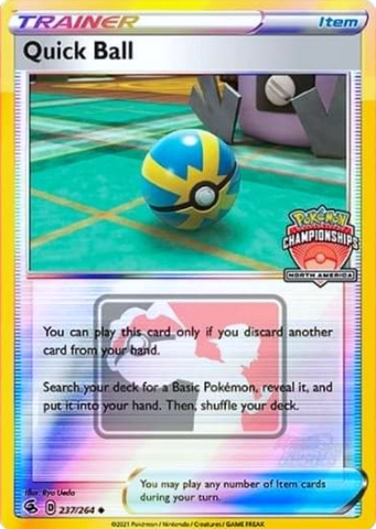 Quick Ball (237/264) (North America Championships Promo) [Sword & Shield: Fusion Strike] - The Mythic Store | 24h Order Processing