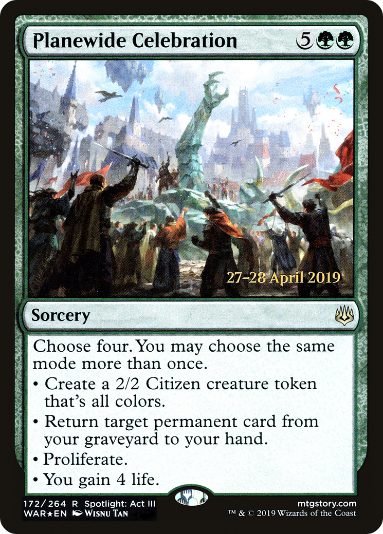 Planewide Celebration [War of the Spark Prerelease Promos] - The Mythic Store | 24h Order Processing