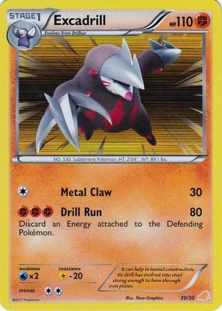 Excadrill (30/30) [Black & White: Trainer Kit - Excadrill] - The Mythic Store | 24h Order Processing