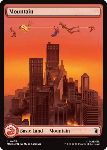Mountain (0439) (Surge Foil) [Marvel Super Heroes] - The Mythic Store | 24h Order Processing
