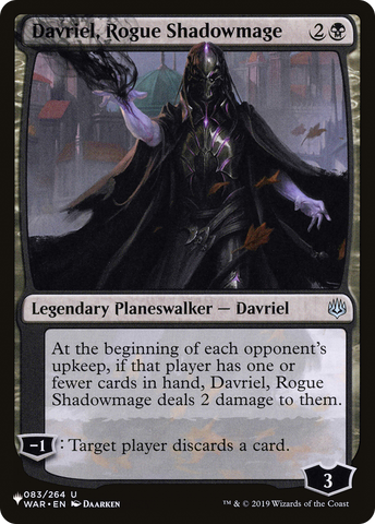 Davriel, Rogue Shadowmage [The List] - The Mythic Store | 24h Order Processing