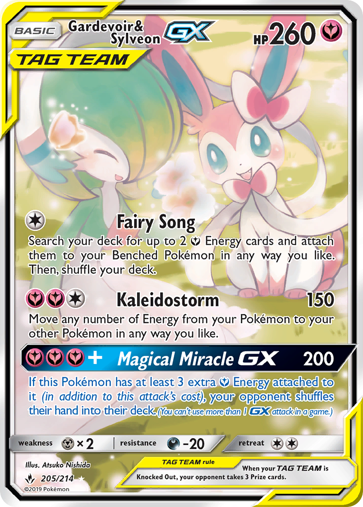 Gardevoir & Sylveon GX (205/214) [Sun & Moon: Unbroken Bonds] - The Mythic Store | 24h Order Processing
