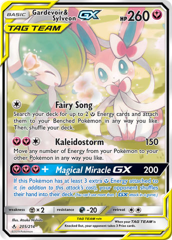 Gardevoir & Sylveon GX (205/214) [Sun & Moon: Unbroken Bonds] - The Mythic Store | 24h Order Processing