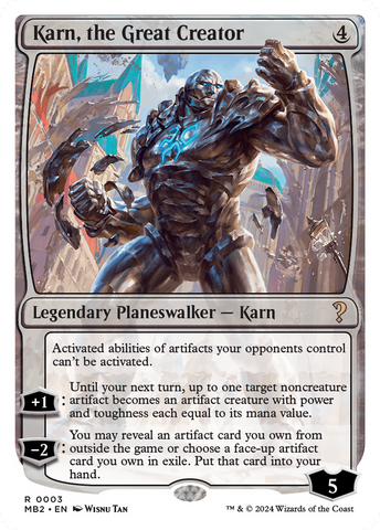 Karn, the Great Creator (White Border) [Mystery Booster 2] - The Mythic Store | 24h Order Processing