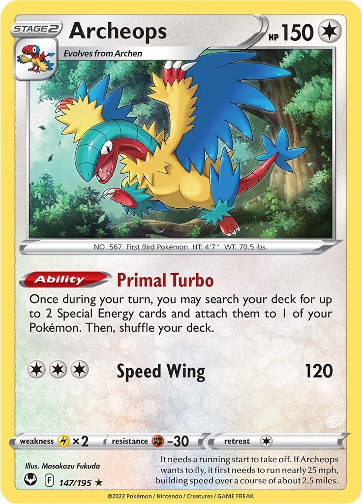 Archeops (147/195) (Theme Deck Exclusive) [Sword & Shield: Silver Tempest] - The Mythic Store | 24h Order Processing