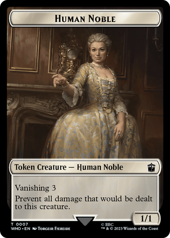 Human Noble // Alien Salamander Double-Sided Token [Doctor Who Tokens] - The Mythic Store | 24h Order Processing