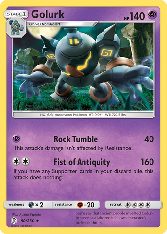 Golurk (90/236) [Sun & Moon: Cosmic Eclipse] - The Mythic Store | 24h Order Processing