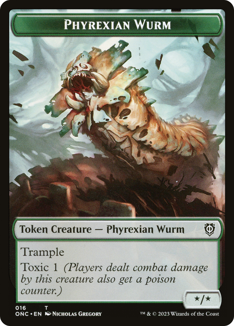 Phyrexian Wurm // Phyrexian Insect Double-Sided Token [Phyrexia: All Will Be One Commander Tokens] - The Mythic Store | 24h Order Processing