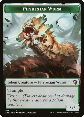 Phyrexian Wurm // Phyrexian Insect Double-Sided Token [Phyrexia: All Will Be One Commander Tokens] - The Mythic Store | 24h Order Processing