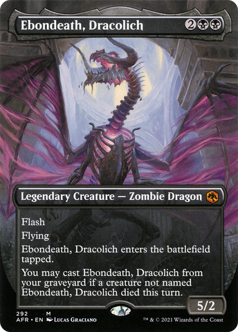Ebondeath, Dracolich (Borderless Alternate Art) [Dungeons & Dragons: Adventures in the Forgotten Realms] - The Mythic Store | 24h Order Processing