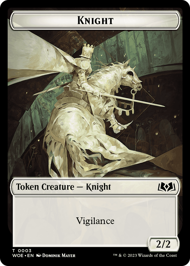 Knight // Food (0011) Double-Sided Token [Wilds of Eldraine Tokens] - The Mythic Store | 24h Order Processing