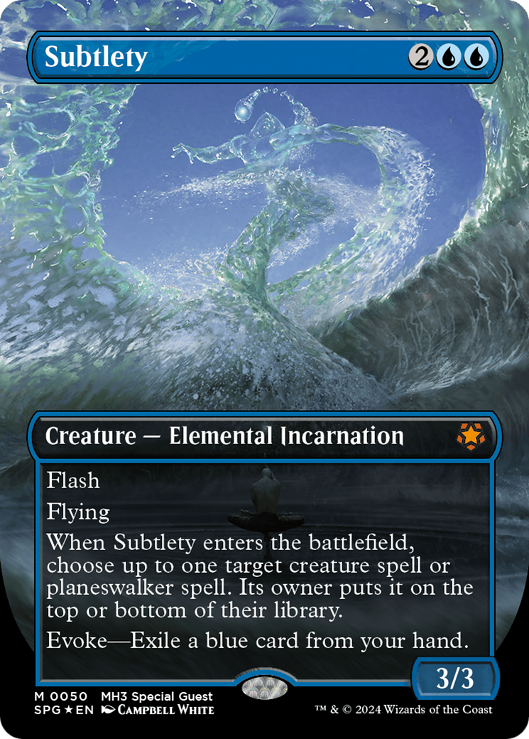 Subtlety (Borderless) (Textured Foil) [Modern Horizons 3 Special Guests] - The Mythic Store | 24h Order Processing