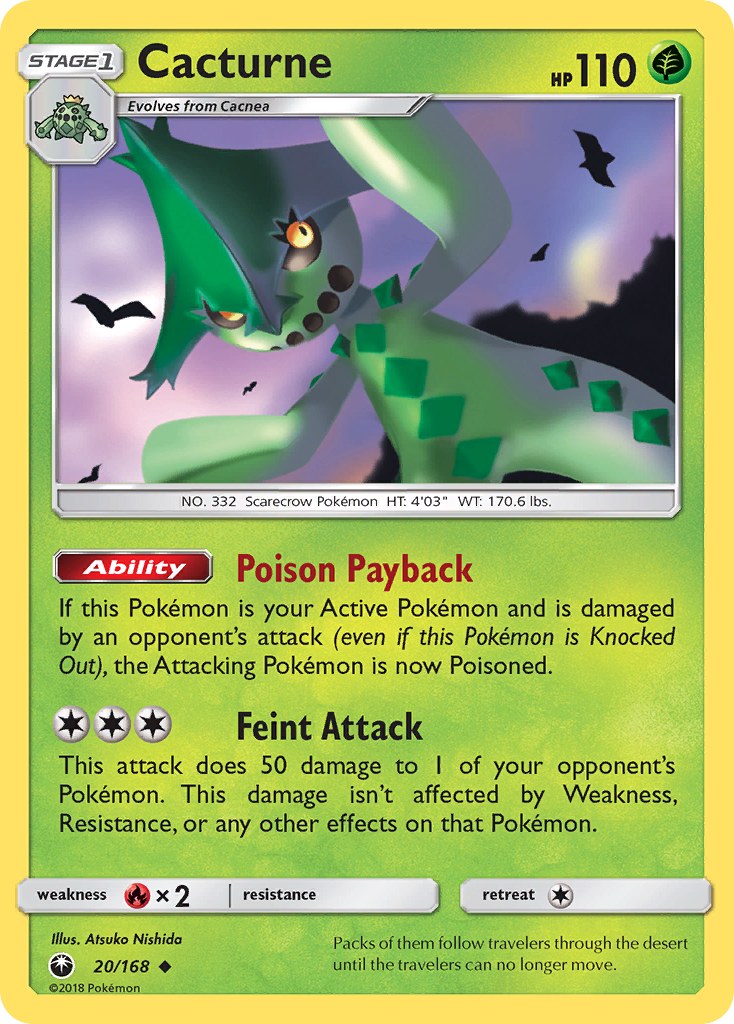 Cacturne (20/168) [Sun & Moon: Celestial Storm] - The Mythic Store | 24h Order Processing
