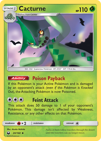 Cacturne (20/168) [Sun & Moon: Celestial Storm] - The Mythic Store | 24h Order Processing