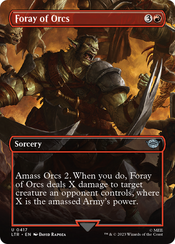 Foray of Orcs (Borderless Alternate Art) [The Lord of the Rings: Tales of Middle-Earth] - The Mythic Store | 24h Order Processing
