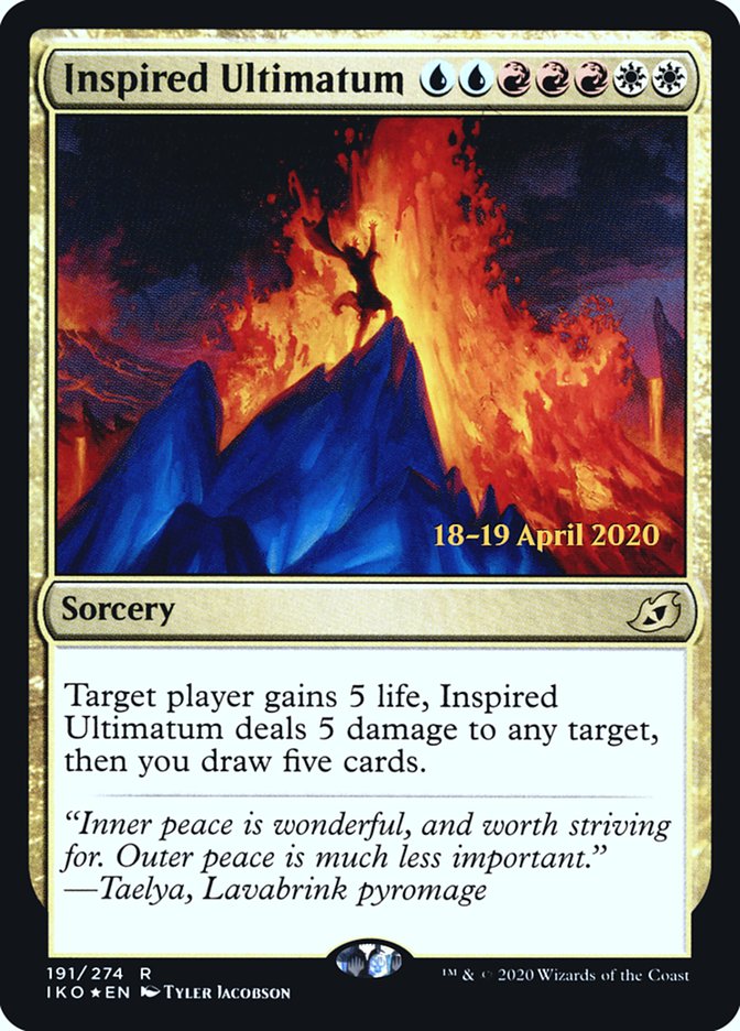 Inspired Ultimatum [Ikoria: Lair of Behemoths Prerelease Promos] - The Mythic Store | 24h Order Processing