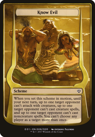Know Evil (Schemes) [Archenemy: Nicol Bolas Schemes] - The Mythic Store | 24h Order Processing
