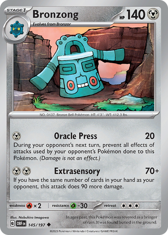 Bronzong (145/197) [Scarlet & Violet: Obsidian Flames] - The Mythic Store | 24h Order Processing