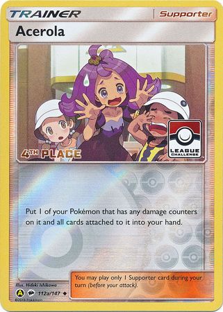 Acerola (112a/147) (League Promo 4th Place) [Sun & Moon: Burning Shadows] - The Mythic Store | 24h Order Processing