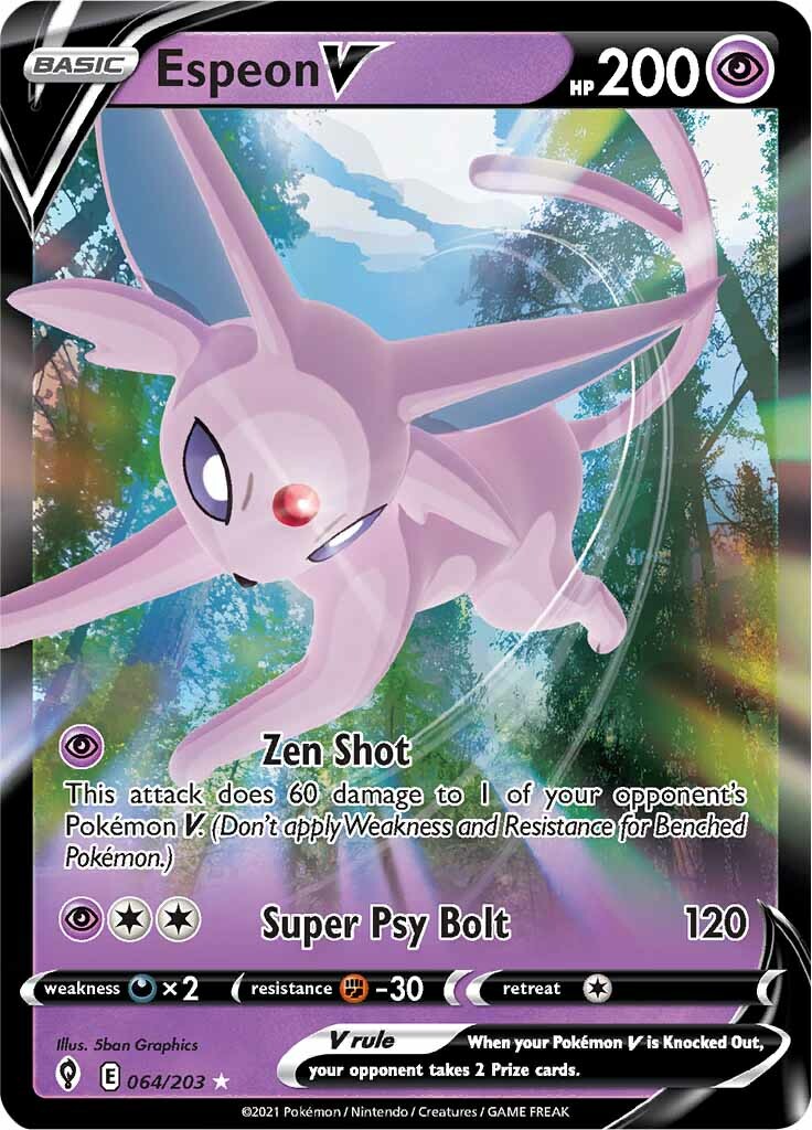 Espeon V (064/203) [Sword & Shield: Evolving Skies] - The Mythic Store | 24h Order Processing